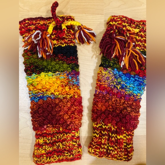 Colorful Handmade Alma Legwarmers - Picture 2 of 6